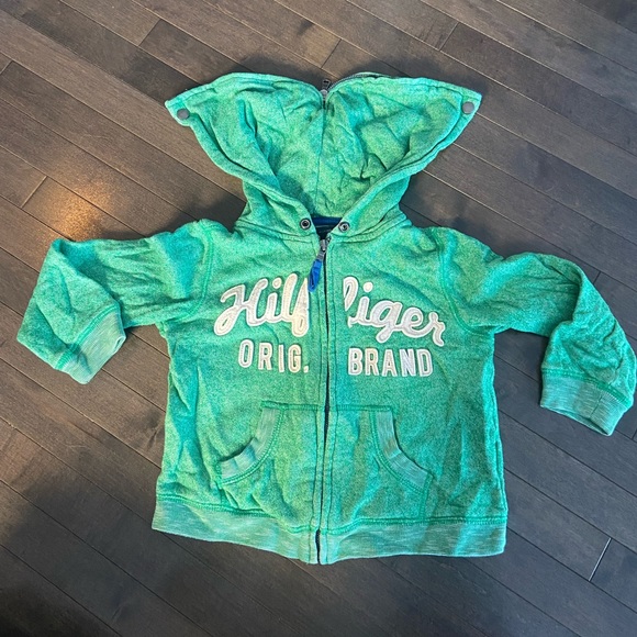 4T Double Hood Style - Green Boys Zip Up Hoodie - Picture 2 of 9